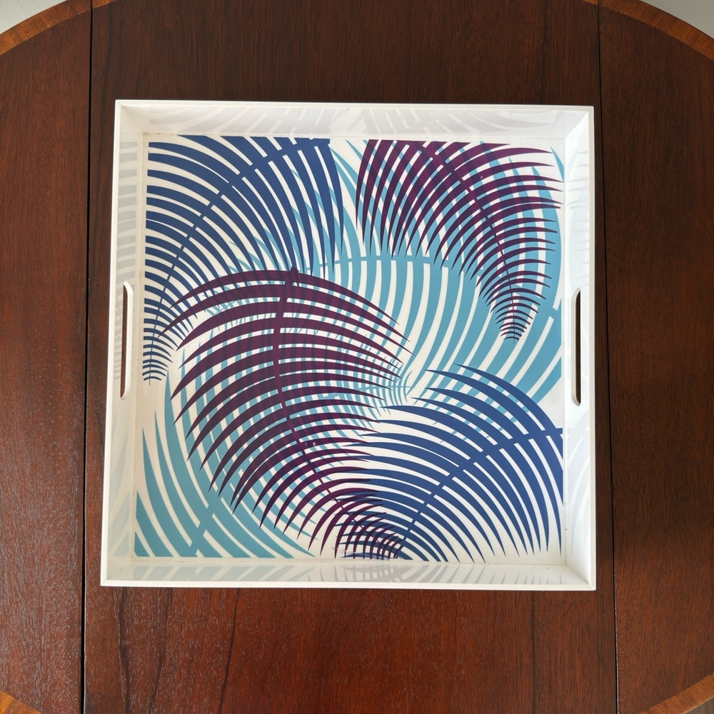 Tropical Leaf Decorative Acrylic Tray